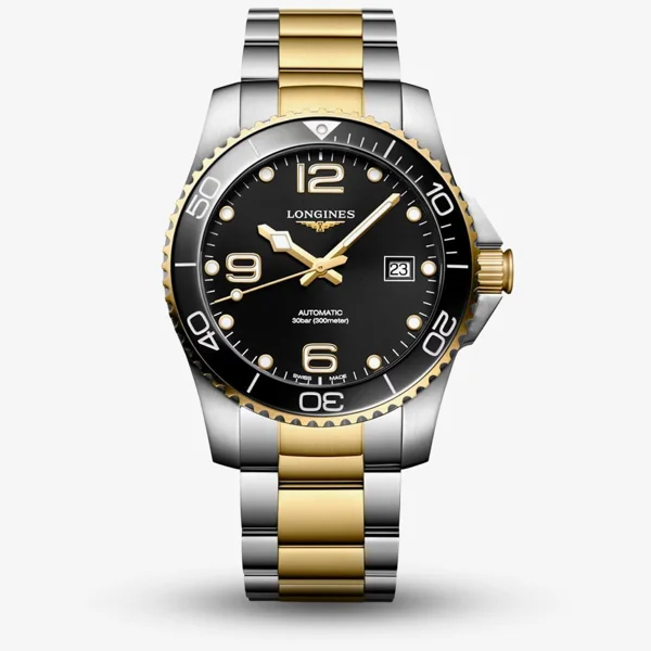 Longines Conquest HydroConquest L3.781.3.56.7 Silver Stainless Steel & Gold For Men
