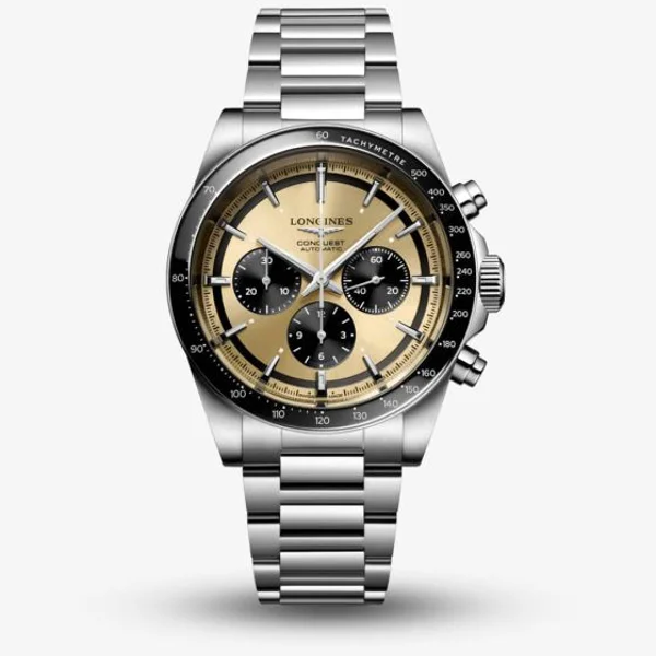 Longines Conquest Chronograph L3.835.4.32.6 Silver Stainless Steel For Men