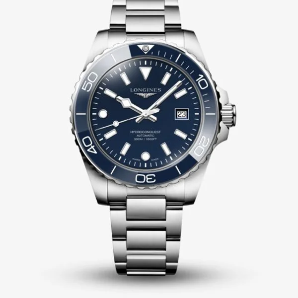 Longines Conquest HydroConquest L3.788.4.96.6 Silver Stainless Steel  For Men