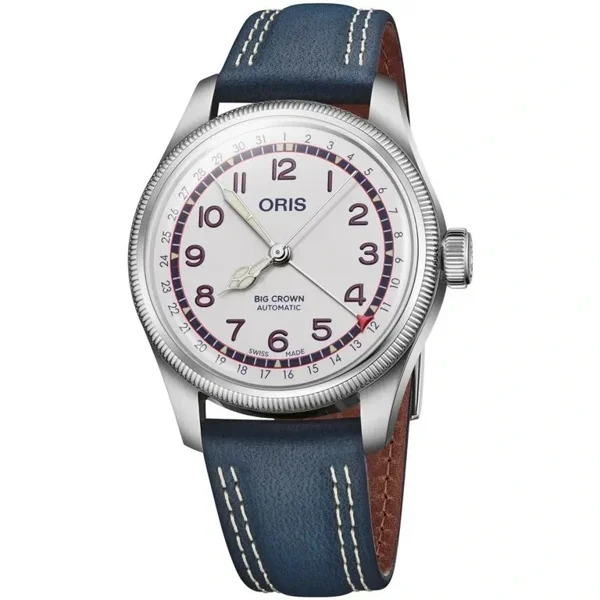 Oris Big Crown Hank Aaron Limited Edition 01 754 7785 4081-Set Blue Leather Watches for Men