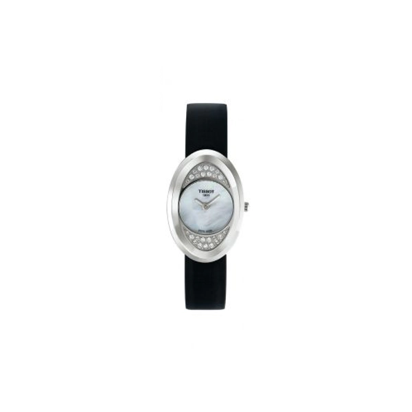 Tissot T03112580 Mother of Pearl, Diamonds Markers, White Dial Leather Strap Watch For Women