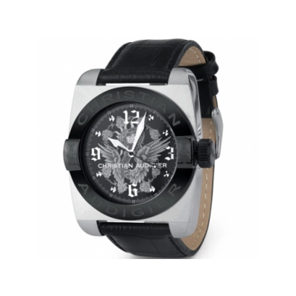 Christian Audigier FOR-207 Unisex Castle Garden Black Strap Watch