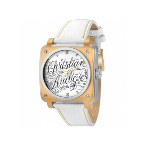 Christian Audigier FOR-204 Unisex Wild Twins White Strap Watch