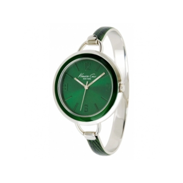 Kenneth Cole KC4685 Ladies Steel Bangle Green Round Dial Watch