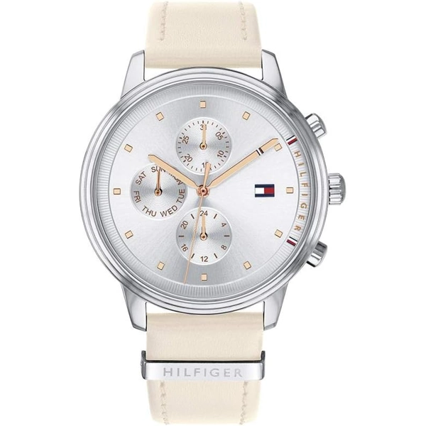 Tommy Hilfiger 1781906 Silver Leather Watches For Men and Women