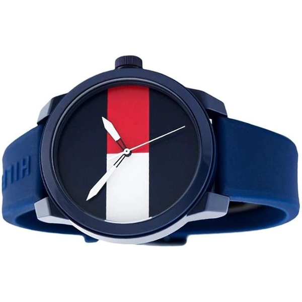 Tommy Hilfiger 1791322 Blue  Rubber Watches For Men