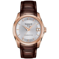 Tissot T0352073603100 Silver Dial Leather Stra..