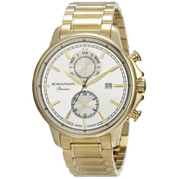 Romanson PA3251FM1GAS1G Gold Stainless Steel Watch for Men