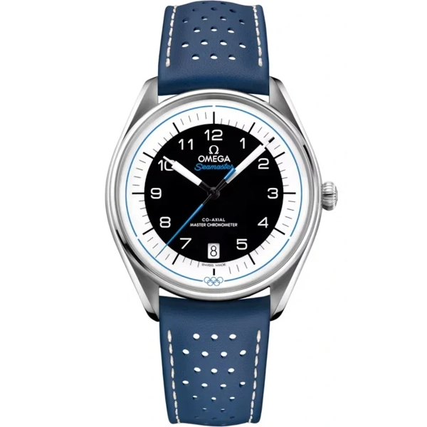 Omega Seamaster Olympic Official Timekeeper 522.32.40.20.01.001 Blue Leather Watches for Men