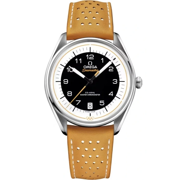 Omega Seamaster Olympic Official Timekeeper 522.32.40.20.01.002 Yellow Leather Watches for Men