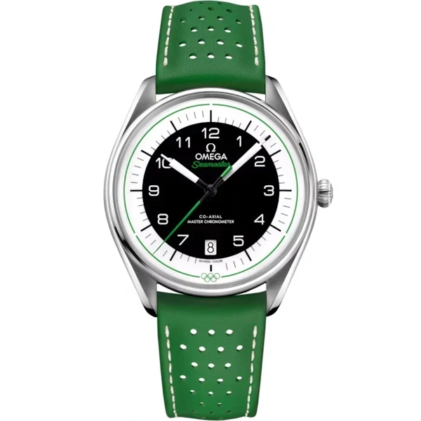 Omega Seamaster Olympic Official Timekeeper 522.32.40.20.01.005 Green Leather Watches for Men