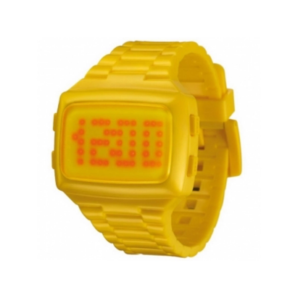LED   LED-YW-STP Unisex Digital Yellow Dial And Pu Strap Watch