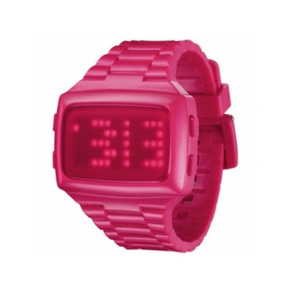 LED   LED-PK-STP Unisex Digital Pink Dial And Pu Strap Watch