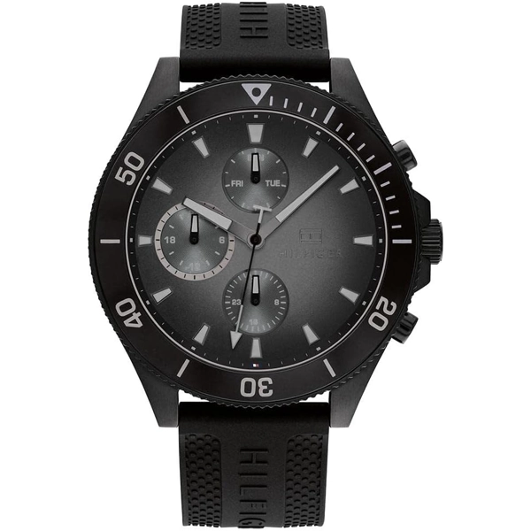 Tommy Hilfiger 1791921  Black Silicone Watches for Men