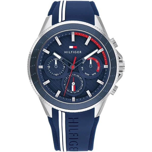 Tommy Hilfiger 1791859 Blue Silicone  Watches For Men
