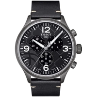 Tissot T1166173606700 Black Dial Leather Strap..