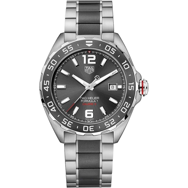 TAG Heuer WAZ2011.BA0843 Men's Silver-tone Stainless Steel with Black Ceramic Watches