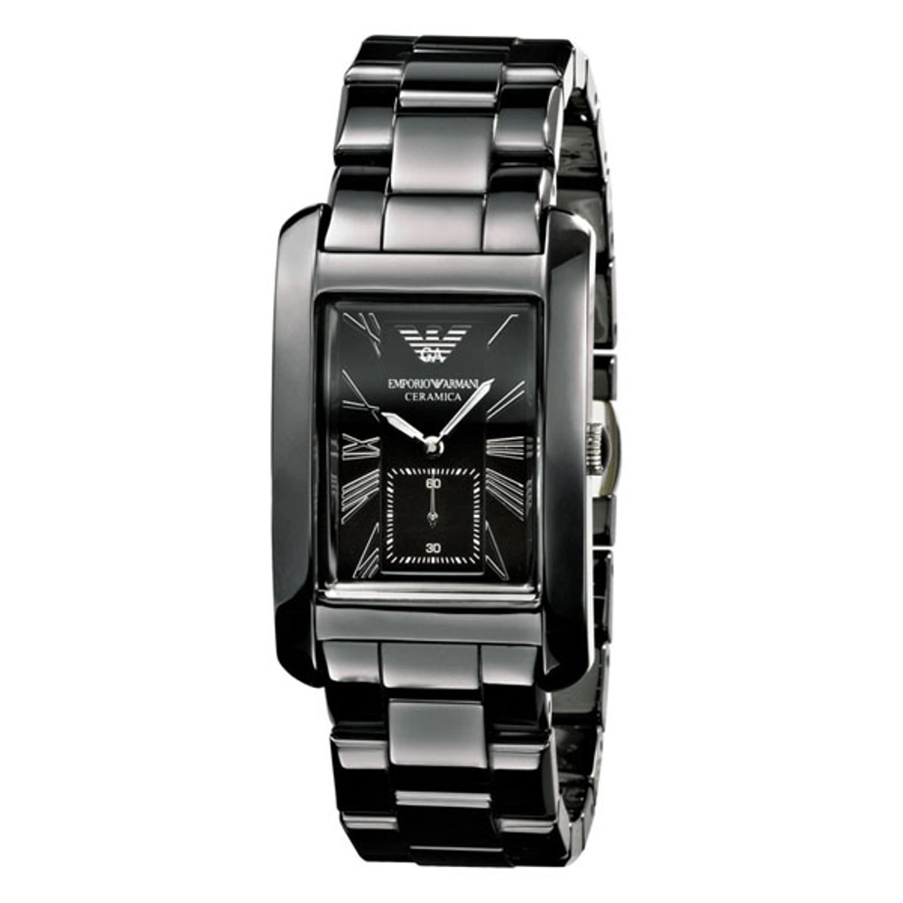 Emporio Armani AR1452 Men s Black Ceramica Chronograph Bracelet Watch