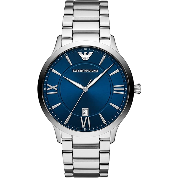 Armani AR11227 Silver Stainless Steel Blue Dial Men’s Watch