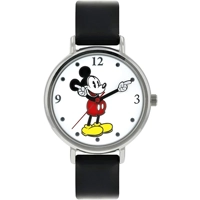 Disney MK1315 White Dial Leather Strap Unisex ..