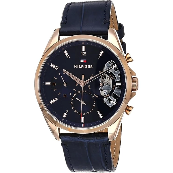 Tommy Hilfiger 1710451 Blue Leather Watches for Men
