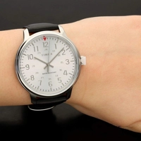 Timex TW2R85300 Men's Black Leather Strap Watc..