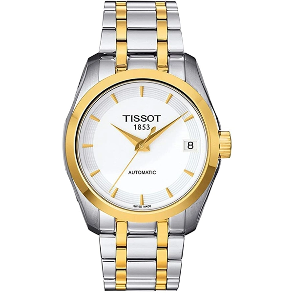 Tissot T0352072201100 White Dial Stainless Steel Strap Automatic Simple Watch For Women