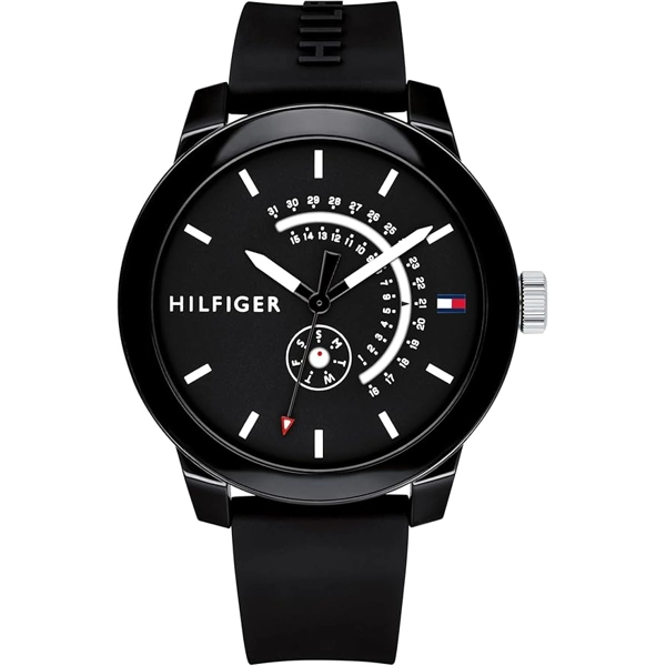 Tommy Hilfiger 1791483 Black Silicone Watches For Men