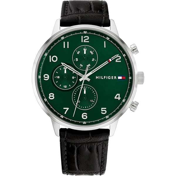 Tommy Hilfiger 1791985 Green Leather Watches for Men
