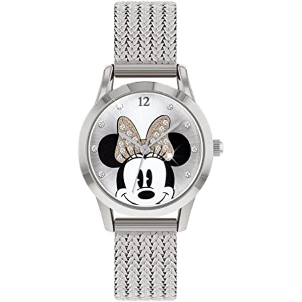 Disney MN8008 Silver Dial Stainless Steel Strap Girls Watch