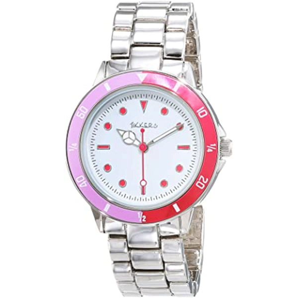 Tikkers ATK1051 White Dial Metal Strap Girls Watch for Children