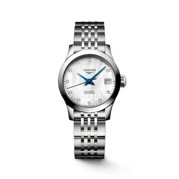 Longines Elegance Record L2.320.4.87.6 Silver Stainless Steel For Womens