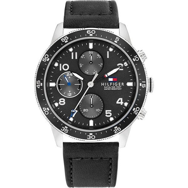 Tommy Hilfiger 1791947 Black Stainless Steel Watches for Men