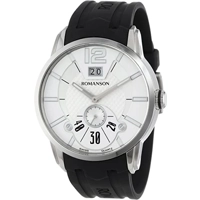 Romanson TL9213MM1WAS2W Black Rubber Strap Wat..
