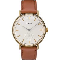 Timex TW2R37900 Men's Brown Leather Strap Watc..