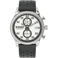 Versus S66060016 Black Leather Strap White Dia..