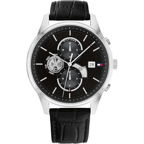 Tommy Hilfiger 1710502 Blak Stainless Steel Watches for Men