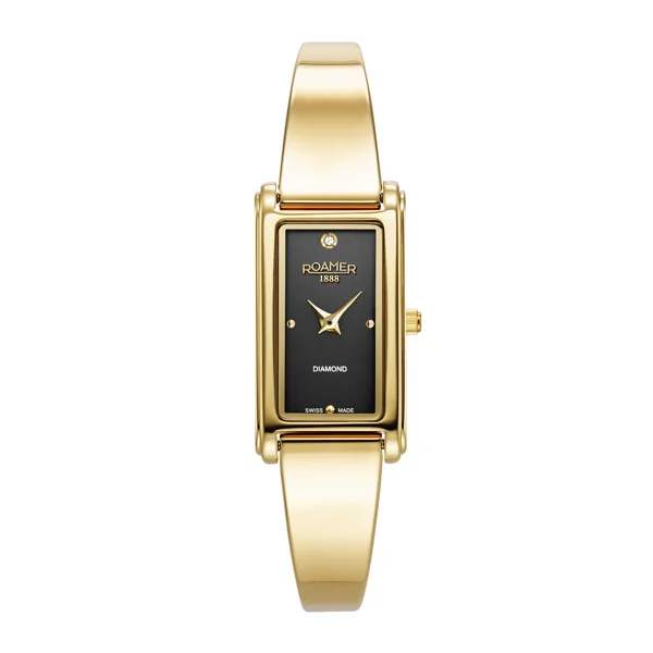 ROAMER ELEGANCE-DIAMOND 866845_48_55_20 Gold Stainless Steel Watches For Women
