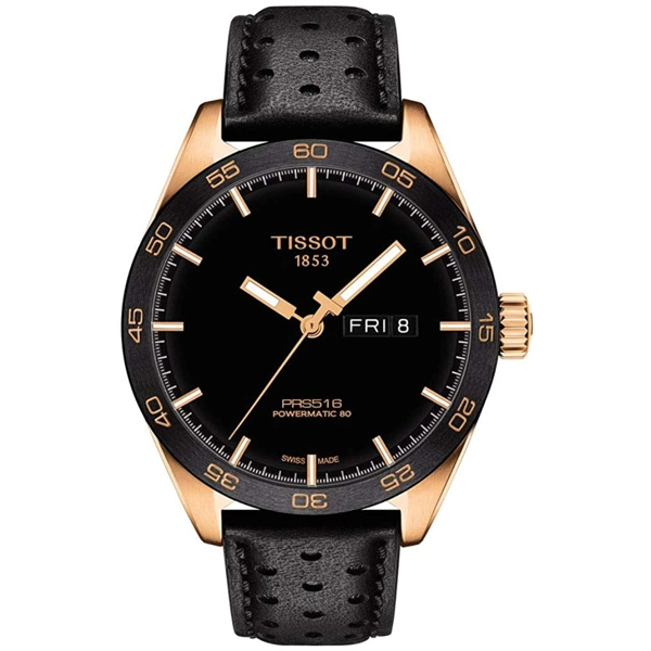 Tissot T1004303605101 Men's Black Leather Watches