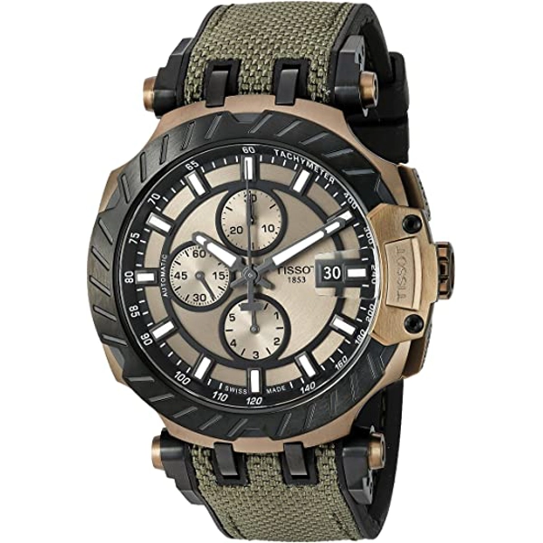 Tissot T1154273709100 Khaki Dial Rubber Strap Automatic Watch For Men