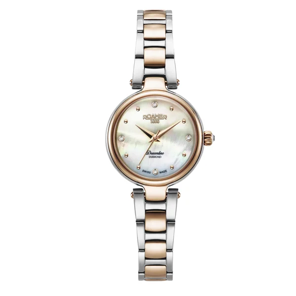ROAMER DREAMLINE-DIAMOND 967847_49_20_50 Silver,Pearl Stainless Steel Watches For Women