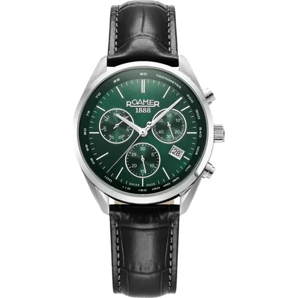 ROAMER PRO_CHRONO 993819_41_75_02 Black Leather Watches For Men
