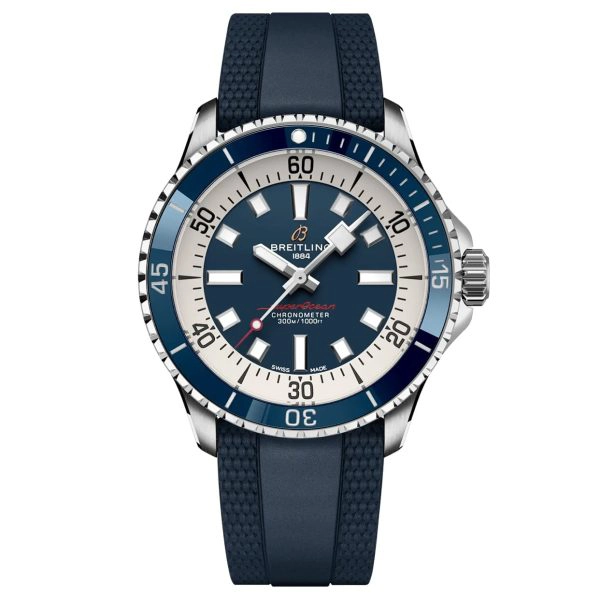 Breitling Superocean A17375E71C1S1 Blue Leather Watches For Men