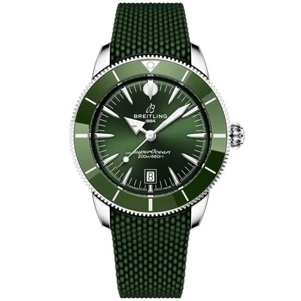 Breitling Superocean Heritage AB3112361L1S1 green Leather Watches For Men