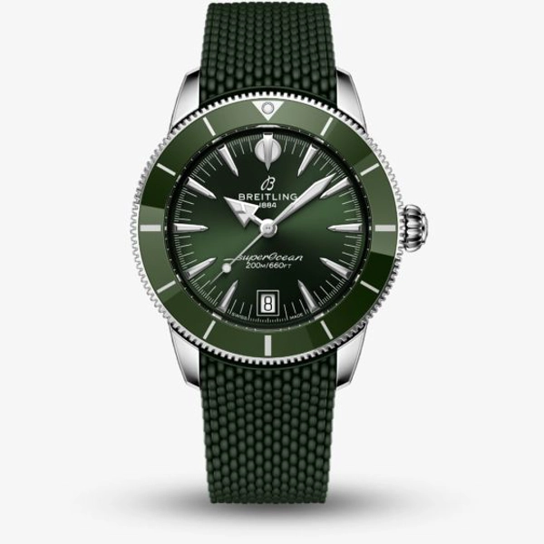 Breitling Superocean Heritage AB3111361L1S1 Green Leather Watches For Men