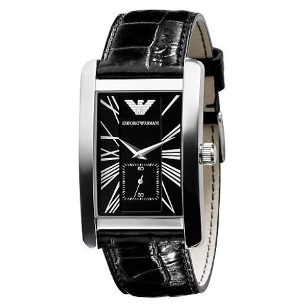 Emporio armani outlet watch leather strap