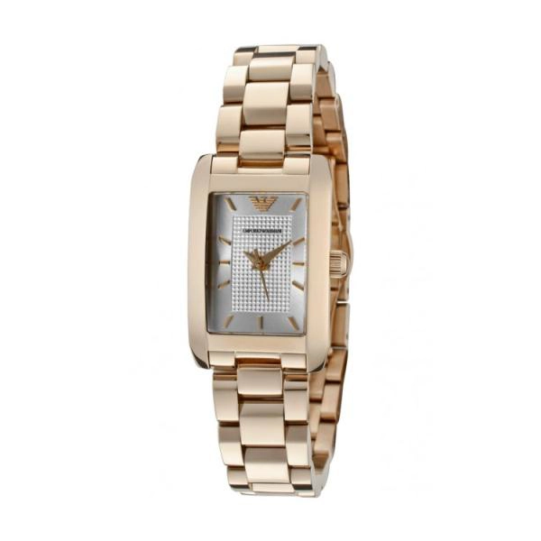 Emporio Armani AR0361 Ladies Rose Gold Classic Diamond Watch