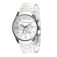 Emporio Armani AR5859 Mens White Sport Chronog..