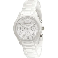 Emporio Armani AR1404 Ladies White Ceramic Rou..