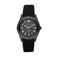 Emporio Armani AR1430 Gents Black Ceramic Roun..